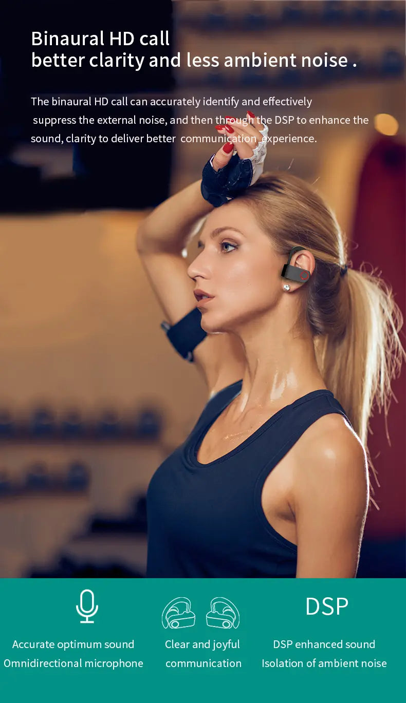 True wireless earbuds sport bluetooth 5.0 wireless earphone - DHM