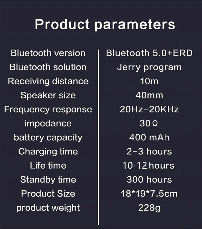 Dragon Wireless Bluetooth 5.0 Gaming Headset with TF card slot - DHM